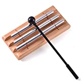 Three Tone Meditation Chime, Trio Hand Chime Bell Percussion Instrument for Yoga, and Teachers Classroom Management