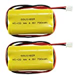 GSUIVEER BL93NC487 BL93NC484 BAA48R Ni-Cd 4.8V 700mAh Exit Sign Emergency Light Battery Replacement (2 Pack)