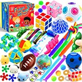 Sensory Toys Set 50 Pack, Stress Relief Fidget Hand Toys for Adults and Kids, Sensory Fidget and Squeeze Widget for Relaxing Therapy - Perfect for ADHD Add Anxiety Autism