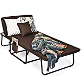 Giantex Folding Ottoman Sleeper Bed, 3 in 1 Multi-Function Convertible Chair Bed with 6 Position Adjustable, 550lbs Max Weight Capacity, Guest Bed for Small Room Apartment, 78"x 35"