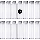 Berenti 30 PCS Plastic Test Tubes with Caps (50 ml) - 1.14.30 Inches/28109 mm Gumball Tubes as Storage Containers for Candy, Beads, Powder  Clear Test Tube for Sample Testing, Home & Party Dcor