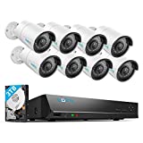 REOLINK 16CH 5MP Home Security Camera System, 8pcs Wired 5MP Outdoor PoE IP Cameras with Person Vehicle Detection, 4K 16CH NVR with 3TB HDD for 24-7 Recording, RLK16-410B8-5MP