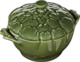 STAUB Ceramics Petite Artichoke Cocotte, 16-oz, Basil