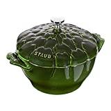 Staub Cast Iron 3-qt Artichoke Cocotte - Basil