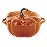 STAUB Ceramics Petite Pumpkin Cocotte, 16-oz, Burnt Orange