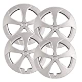 Hubcaps.com - Premium Quality 15 Silver Hubcaps/Wheel Covers fits 2010-2015 Toyota Prius (Will NOT fit Prius C or Prius V), Heavy Duty Construction (Set of 4)