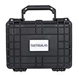 Tactical45 Hard Case with Foam Hard Camera Case for Small Cameras or Guns Black Foam Case with Pressure Release Knob