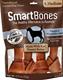 SmartBones Peanut Butter Dog Chew, Medium, 11.0 Oz , 4 pieces/pack