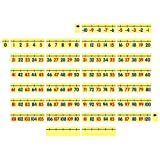 Dowling Magnets Magnetic Demonstration Number Line (31 pcs.) , Yellow