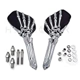 HTTMT MT333-C- Talon Skull Mirror Compatible with Harley Heritage Springer Sportster Dyna Glide Softail V Rod Cd