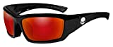 Harley-Davidson Men's Tat Skull Gasket Sunglasses, Red Mirror Lenses HATAT13