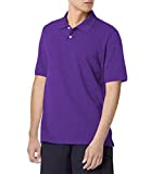 Amazon Essentials Men's Regular-Fit Cotton Pique Polo Shirt (Limited Edition Colors), Purple, Large