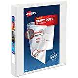 Avery Heavy Duty View 3 Ring Binder, 1" One Touch EZD Ring, Holds 8.5" x 11" Paper, 1 White Binder (79199)