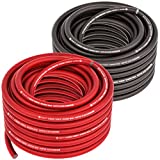 GearIT 4 Gauge Wire (50ft Each - Black/Red) Copper Clad Aluminum CCA - Primary Automotive Wire Power/Ground, Battery Cable, Car Audio Speaker, RV Trailer, Amp, Wielding, Electrical 4ga AWG - 50 Feet