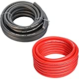 TOPSTRONGGEAR 4 Gauge 25ft Black and 25ft Red Power/Ground Wire True 4 AWG Power Wire-True Spec and Soft Touch Cable (Black&Red) (25FT Red & 25FT Black)