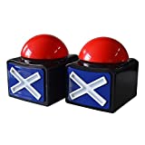 DOXISHRUKY 2Pcs Game Buzzer, Answer Buzzers for Game Show with Light & Alarm Sound Game Show Button Box Party Contest Prop Toy, Trivia Quiz Got Talent Buzzer for Kids Adult Family Feud Game