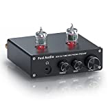 Fosi Audio Box X4 Phono Preamp Headphone Amplifier/Preamplifier Hi-Fi Pre Amp with JAN 5654W Vacuum Tubes for MM Turntable Phonograph Record Player with Volume Bass Treble Control