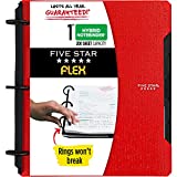 Five Star Flex Hybrid NoteBinder, 1 Inch Binder with Tabs, Notebook and 3-Ring Binder All-in-One, Assorted Colors, Color Will Vary (29328)