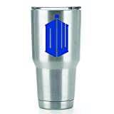 DW Doctor Who Vinyl Decals Stickers (2 Pack!!!) | Yeti Tumbler Cup Ozark Trail RTIC Orca | Decals Only! Cup not Included! | 2-3 X 1.7 inch Blue Decals | KCD1122