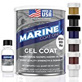 Marine Coat One Iso/Npg Marine Gel Coat White with Wax with MEKP Catalyst for Hardening, Plus 6 Color Tinting Pigments for Your Perfect White Match (1 Quart)