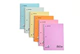 Mintra Office Spiral Notebooks - Pastel, College Ruled, 6 Pack, For School, Office, Business, Professional,70 Sheets