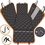 iBuddy Dog Car Seat Cover for Back Seat of Cars/Trucks/SUV, Waterproof Dog Car Hammock with Mesh Window, Dog Seat Belt, Durable Anti-Scratch Nonslip Machine Washable Pet Car Seat Cover