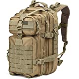 Tru Salute Military Tactical Backpack Large Army 3 Day Assault Pack Molle Bugout Bag Rucksack (Tan)