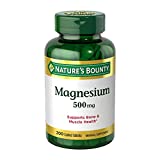 Natures Bounty Magnesium, Bone and Muscle Health, Tablets, 500 mg, 200 Ct