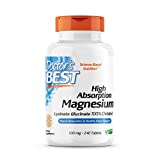 Doctor's Best High Absorption Magnesium Glycinate Lysinate, 100% Chelated, Non-GMO, Vegan, Gluten & Soy Free, 100 mg, 240 Count (Pack of 1)
