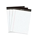 Office Legal Pads Narrow Ruled,Recycled Paper Writing Pads,Stationery,Clipboard White Note Pads College Ruled Writing Tablets for School,50 Sheets Letter Writing Pad-3 Pack (8 1/2 x 11 3/4")