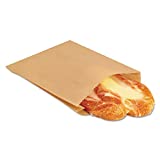 Bagcraft Papercon 300100 EcoCraft Grease-Resistant Single Serve Sandwich Bag, 8" Length x 6-1/2" Width x 1" Height, NK25 Natural (Case of 2000)