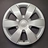 MARROW One Wheel Cover Hubcap Fits 2007-2011 Toyota Camry; 16 Inch; 6 Spoke; Silver; Plastic; One Single Hubcap Only; Spring Steel Clip