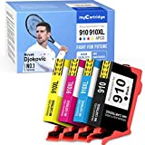 MYCARTRIDGE Remanufactured Ink Cartridge Replacement for HP 910 Ink 910XL Combo Pack for OfficeJet Pro 8035 8020 8022 8028 8025 8031 8015 8033 Printer (Black, Cyan Yellow, Magenta, 4 Pack)