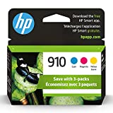 Original HP 910 Cyan, Magenta, Yellow Ink Cartridges (3-pack) | Works with HP OfficeJet 8010, 8020 Series, HP OfficeJet Pro 8020, 8030 Series | Eligible for Instant Ink | 3YN97AN