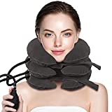 Cervical Neck Traction Device,Portable Neck Stretcher Cervical Traction Provide Neck Support and Neck Pain Relief,Neck Traction Devices for Home Use Neck Decompression (Grey)