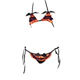 YOMORIO Halloween Devil Cosplay Costumes Lingerie for Women Sexy Anime Bikini Bat Pumpkin Fancy Dress