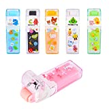 StudentsZone Cute Pencil Erasers for Kids, 6 Count & 6 Colors, White, Black, Blue, Green, Pink, Orange, Fun Party Favor & School Supplies, Kawaii Drawing Eraser for Boys and Girls