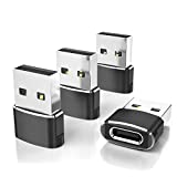 USB C Female to USB A Male Adapter 4 Pack,Type C Power Charger Cable Connector for Apple Watch iWatch Series 7 SE,iPhone 11 12 13 Pro Max Mini,Airpods iPad 8 9,Samsung Galaxy Note 10 20 S20 S21 S22 22