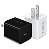 USB C Wall Charger, Miady 2-Pack Travel Wall Charger Power Adapter Compatible for iPhone 13 Mini Pro Max 12 11 SE XS XR X 8, Galaxy, Pixel 4/3, iPad AirPods Pro and More (Cable Not Included)