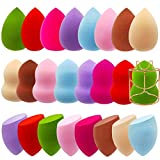 25pcs Makeup Sponge Blender Set,24 Pcs Foundation Blending Beauty Sponge with 1 Holder,Beauty Cosmetic Foundation Blending Powder Puff for Liquid Cream Powder