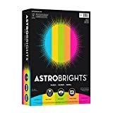 Neenah Astrobrights Bright Color Paper, Letter Size Paper, 24 lb, Assorted Colors, 500 Sheets