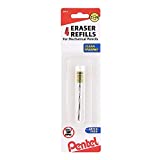 Pentel Eraser Refill for Pentel Pencils, 4/tube, White (PENZ21)