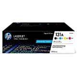 Original HP 131A Black, Cyan, Magenta, Yellow Toner Cartridges (4-pack) | Works with HP LaserJet Pro 200 color M251 Series, HP LaserJet Pro 200 color MFP M276 Series | CF210AQ1