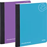 Composition Notebooks College Ruled Paper, Hard Cover Composition Notebook, Premium Lined Composition Books, 100 Sheets Ruled Notebook, Blue and Purple (2 Pack) - by Enday