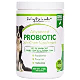 Deley Naturals Probiotics for Dogs - 120 Grain Free Chicken Soft Chews - 4 Billion CFU's, Digestive Enzymes, Prebiotics - Dog Allergies, Diarrhea, Bad Dog Breath, Constipation, Gas, Yeast- Made in USA