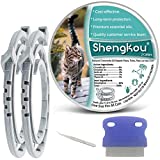 Flea and Tick Collar for Cat, Made with Premium Plant Based Essential Oil, Waterproof and Natural Treatment Prevention, Protection of Small Kittens, Free Comb, 13.8 in (2 Packs)