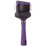 Master Grooming Tools Double-Sided Soft Flexible Slicker Brushes  Versatile Brushes for Grooming Dogs - Purple, 8"L x 4"W