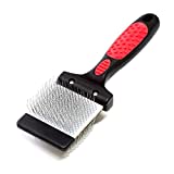 Ryan's Pet Supplies Paw Brothers Double Sided Firm Flex Slicker Brush, Professional Grade, Angled Stainless Steel Pins, Comfort Grip, Flexible Head, Large