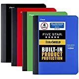 Five Star DuraShield Composition Books with Antimicrobial Covers, 4 Pack, 1-Subject, College Ruled Paper, 11" x 8-1/2", 100 Sheets, Assorted Colors (850016-ECM)