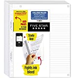 Five Star Insertable Loose Leaf Paper, 3 Pack, 3 Hole Punched, Reinforced Filler Paper, College Ruled Paper to Add and Rearrange Pages in Spiral Notebook, 11-1/2" x 8", 75 Sheets/Pack (52168)